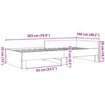 vidaXL Cadre de lit blanc 100x200 cm bois d'ingénierie