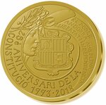 Pièce de monnaie 50 euro Andorre 2018 or BE – Constitution d’Andorre