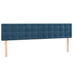 vidaXL Cadre de lit avec tête de lit bleu foncé 120x190 cm velours