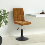 vidaXL Chaises pivotantes à manger lot de 6 marron velours