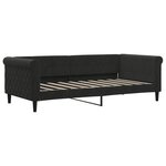 vidaXL Lit de jour avec gigogne et matelas noir 90x190 cm velours
