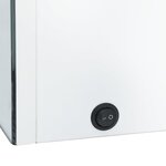 vidaXL Armoire de salle de bain à miroir LED 89x14x62cm Blanc brillant