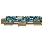 vidaXL Salon de jardin 9 Pièces bois de pin imprégné