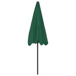 vidaXL Parasol de plage vert 200x125 cm