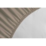 Drap Housse 100  coton 90 x 190 x 25 cm beige