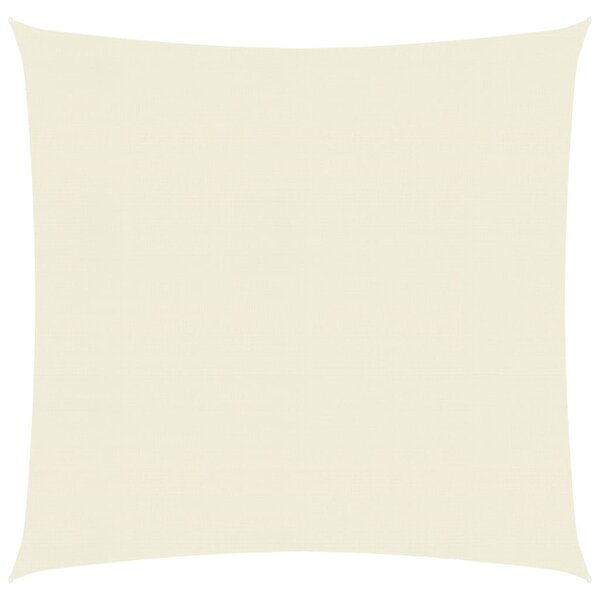 vidaXL Voile d'ombrage 160 g/m² Crème 6x6 m PEHD