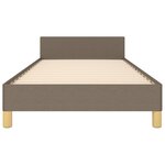 vidaXL Cadre de lit avec tête de lit Taupe 90x190 cm Tissu