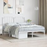 vidaXL Cadre de lit métal sans matelas et tête de lit blanc 140x200 cm