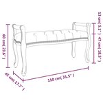 vidaXL Banc Rose 110x45x60 cm Velours