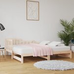 vidaXL Lit coulissant 2x(90x190) cm Bois de pin massif