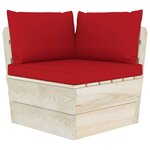 vidaXL Salon de jardin palette 6 Pièces avec coussins bois d'épicéa