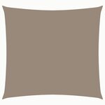 vidaXL Voile de parasol tissu oxford carré 5x5 m taupe