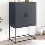 vidaXL Buffet haut anthracite 68 5x38 5x107 cm acier