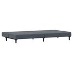 vidaXL Canapé-lit à 2 places avec repose-pied gris foncé velours