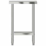 vidaXL Table de travail de cuisine 55x30x85 cm acier inoxydable