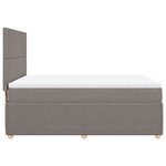 vidaXL Sommier à lattes de lit avec matelas Taupe 160x200 cm Tissu