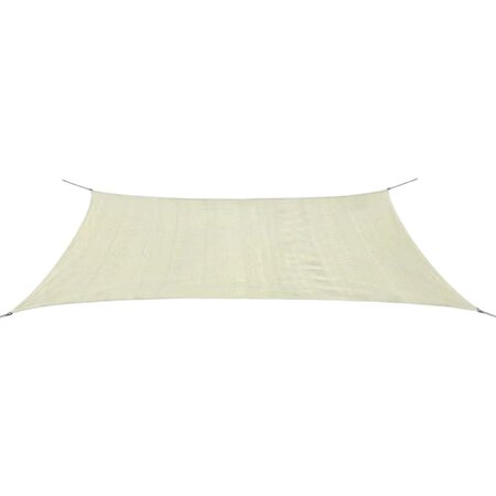 vidaXL Parasol en PEHD rectangulaire 4 x 6 m Crème