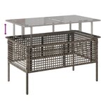 vidaXL Salon de jardin avec coussins 4 Pièces gris résine tressée verre
