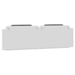 vidaXL Coussin de tête de lit blanc et noir 180 cm similicuir