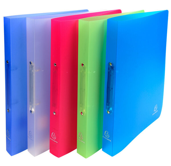 Classeur 2 anneaux 20 mm polypropylène Chromaline - A4 couleurs aléatoires x 10 EXACOMPTA