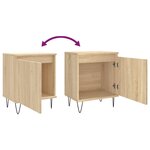vidaXL Tables de chevet 2Pièces chêne sonoma 40x30x50cm bois d'ingénierie