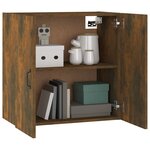 vidaXL Armoire murale Chêne fumé 60x31x60 cm Bois d'ingénierie