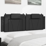 vidaXL Coussin de tête de lit noir 160 cm similicuir