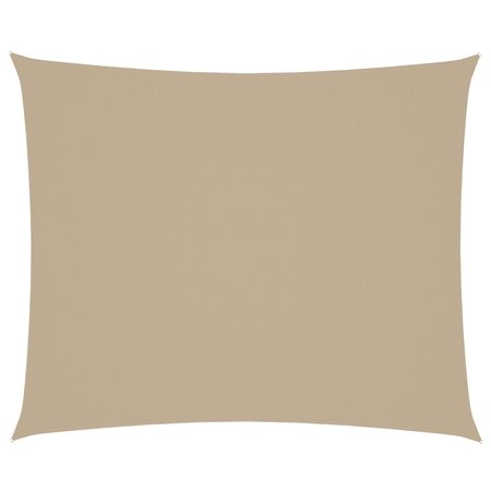 vidaXL Voile de parasol tissu oxford rectangulaire 4x6 m beige