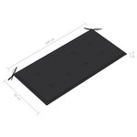 vidaXL Banc de jardin et coussin anthracite 112 cm Bois de teck massif