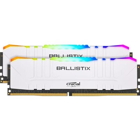 BALLISTIX - Mémoire PC RAM RGB - 16Go (2x8Go) - 3200MHz - DDR4 - CAS 16 - Blanc (BL2K8G32C16U4WL)