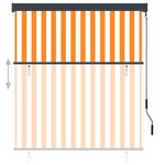 vidaXL Store roulant d'extérieur 140x250 cm Blanc et orange
