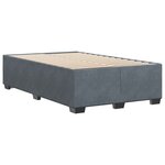 vidaXL Cadre de lit gris foncé 120x190 cm velours