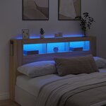 vidaXL Tête de lit à LED chêne sonoma 180x18 5x103 5cm bois ingénierie