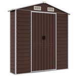 vidaXL Abri de jardin marron 191x215x198 cm acier galvanisé