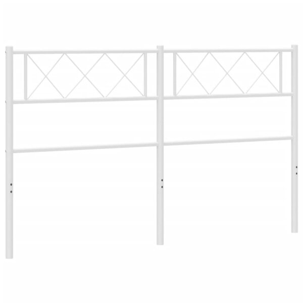 vidaXL Tête de lit métal blanc 150 cm