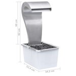 vidaXL Cascade de jardin Argenté 52 4x34 2x82 cm Acier inoxydable
