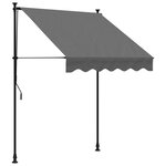 vidaXL Auvent rétractable anthracite 150x150 m tissu et acier
