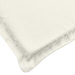 vidaXL Coussins de chaise à dossier haut lot de 2 crème mélangé tissu
