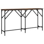 vidaXL Table console chêne fumé 140x29x75 cm bois d'ingénierie