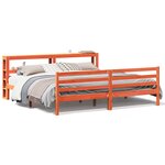 vidaXL Cadre de lit sans matelas cire marron 200x200cm bois pin massif