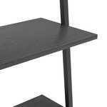 vidaXL Étagère inclinée à 4 niveaux Noir 64x34x150 5 cm