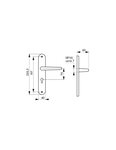THIRARD - Poignée de porte Garniture extérieure Chantilly  7 x125 mm  pour serrure Tribando  blanc