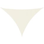 vidaXL Voile de parasol tissu oxford triangulaire 5x7x7 m crème