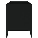vidaXL Armoire à disques noir 84 5x38x48 cm bois d'ingénierie