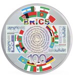 Pièce de monnaie en Argent 2 Dollars g 31.1 (1 oz) Millésime 2024 BRICS CURRENCY II