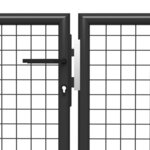 vidaXL Portillon Acier 350x75 cm Anthracite