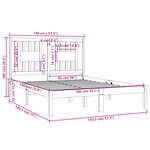 vidaXL Cadre de lit Blanc Bois de pin massif 140x190 cm