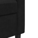 vidaXL Ensemble de canapés 2 Pièces avec coussins Noir Velours