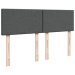 vidaXL Sommier à lattes de lit avec matelas Gris foncé 160x200cm Tissu