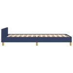 vidaXL Cadre de lit avec tête de lit Bleu 90x200 cm Tissu